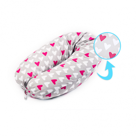 Sensillo Pregnancy and Breastfeeding Pillow Hearts Pink