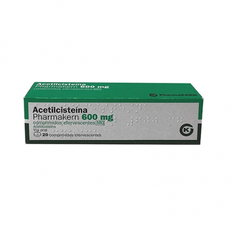 Acetylcysteine Pharmakern 600mg 20 effervescent tablets