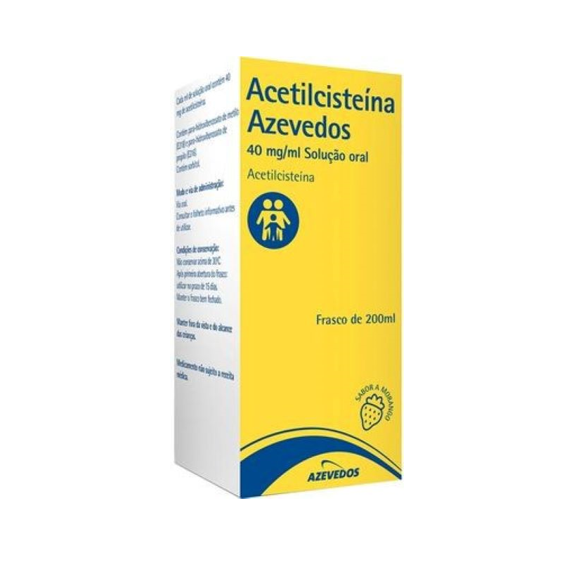 Acétylcystéine Azevedos 40mg/ml 200ml solution buvable