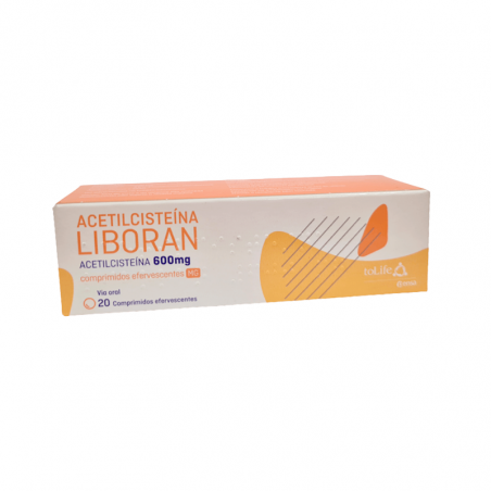 Acetilcisteína Liboran 600mg 20 comprimidos efervescentes