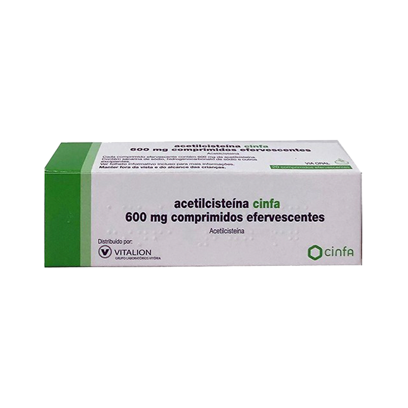 Acetylcysteine Vitória 600mg 20 comprimés effervescents