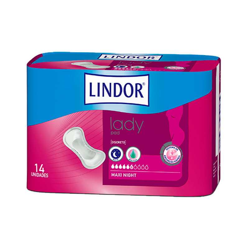 Lindor Lady Pad Maxi Noche 14 Unidades