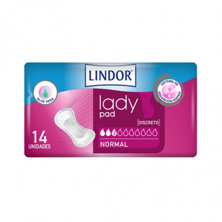 Lindor Lady Pad Normal 3 Drops 14 Units