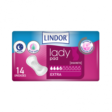 Lindor Lady Pad Extra 4 Gotas 14 Unidades