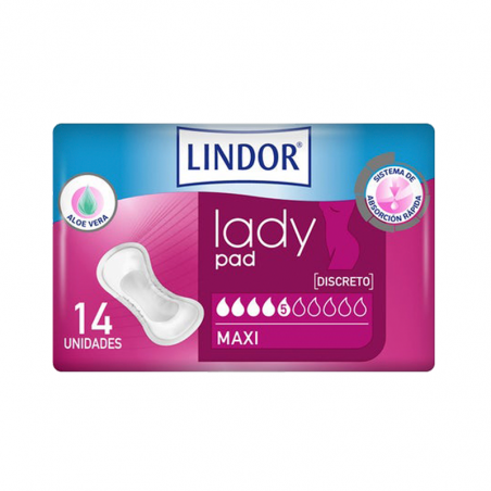 Lindor Lady Pad Maxi 5 Drops 14 Units