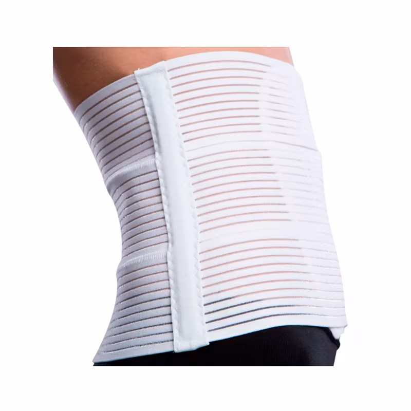 Bande abdominale compressive spéciale Lipoélastique KP Hauteur 23cm XS Blanc