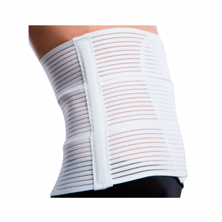 Bande abdominale de compression spéciale Lipoelastic KP Hauteur 23cm XXL Blanc