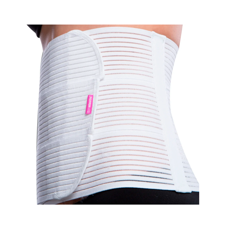 Bande abdominale de compression spéciale Lipoelastic KP Hauteur 23cm XXL Blanc