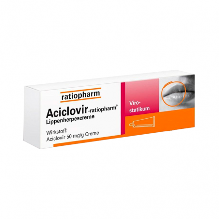 Aciclovir Ratiopharm 50mg/g Creme 10g