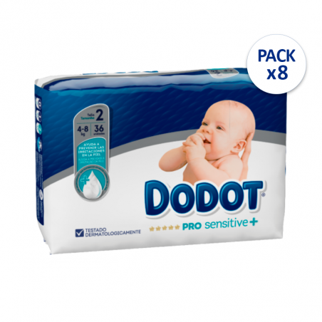 Dodot Pro-Sensitive+ Couches T2 36 Cuches Pack 8