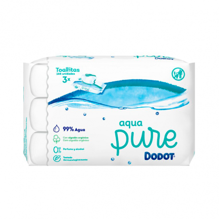 Dodot Aqua Pure Lingettes 48 unités Pack 3