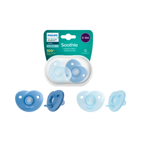 Philips Avent Soothie Soothie 0-6M 2 Unidades Azul