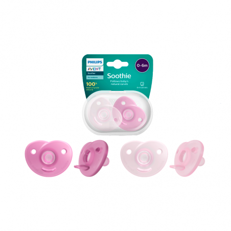 Philips Avent Soothie Soothie 0-6M 2 Unidades Rosa