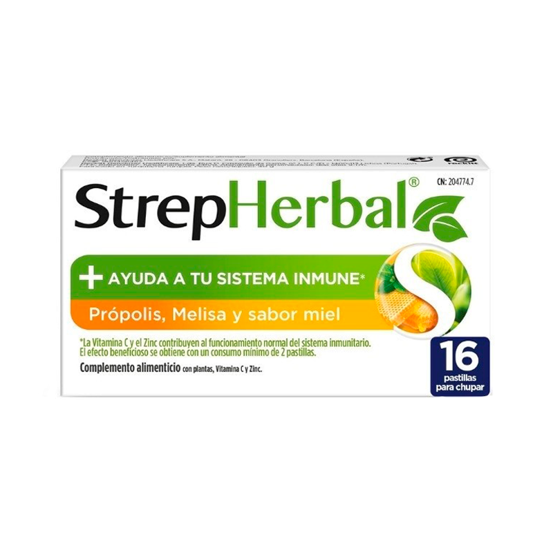 Strepherbal Propolis et Cidreira Arôme Miel 16 Comprimés