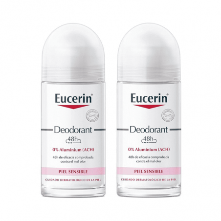 Eucerin 48h 0% Roll-On Aluminium 2x50ml