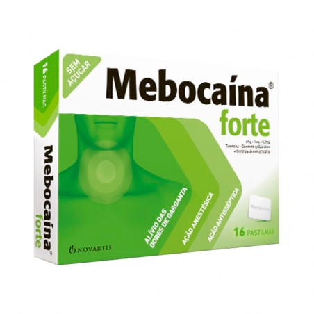 Mebocaína Forte 4mg + 1mg + 0,2mg 16 comprimés