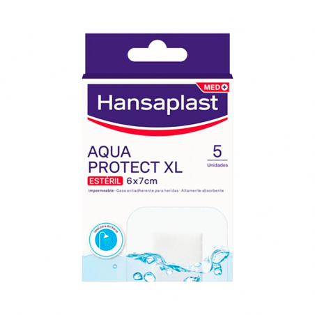 Hansaplast Apósito Antibacteriano Aqua Protect XL 6x7cm 5 Unidades