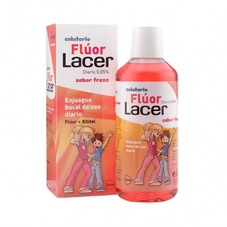 Lacer Elixir Fluoruro + Xilitol Sabor Fresa 500ml