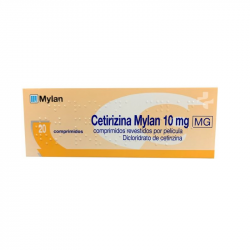 Cetirizina Mylan 10mg 20 comprimidos