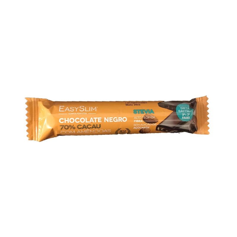 EasySlim Dark Chocolate 70% Cocoa with Almonds 30g