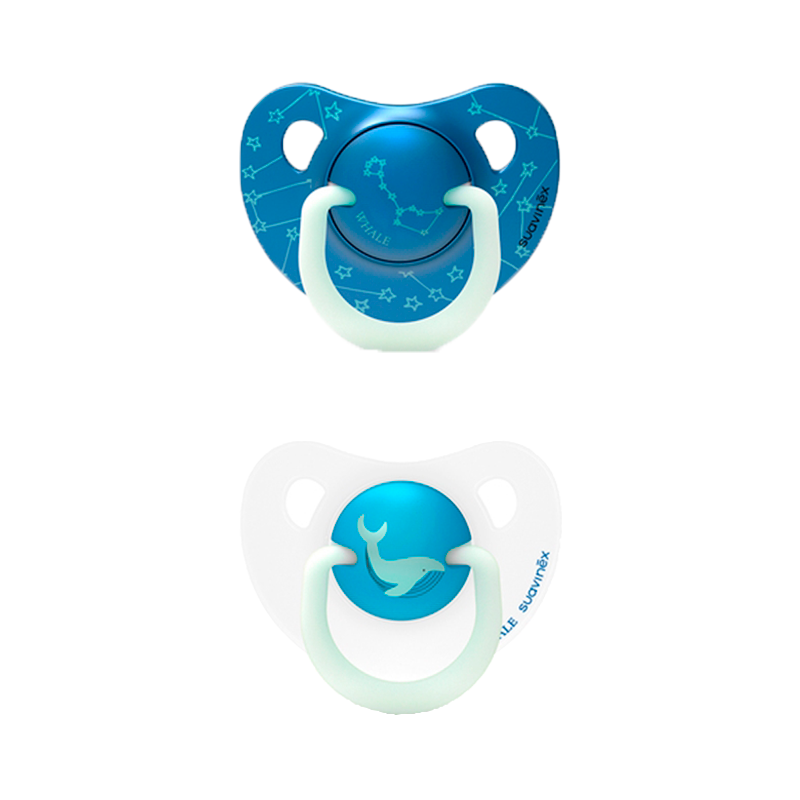 Suavinex Night & Day Sucette Silicone 0-6m 2 units Bleu