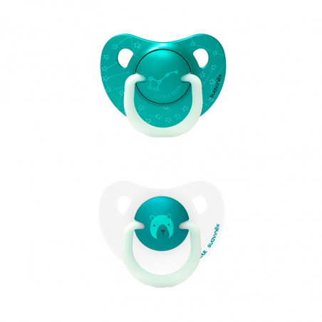 Suavinex Night & Day Chupeta Silicone 0-6m 2 unidades Verde