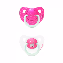 Suavinex Night & Day Chupeta Silicone 0-6m 2 Unidades Rosa