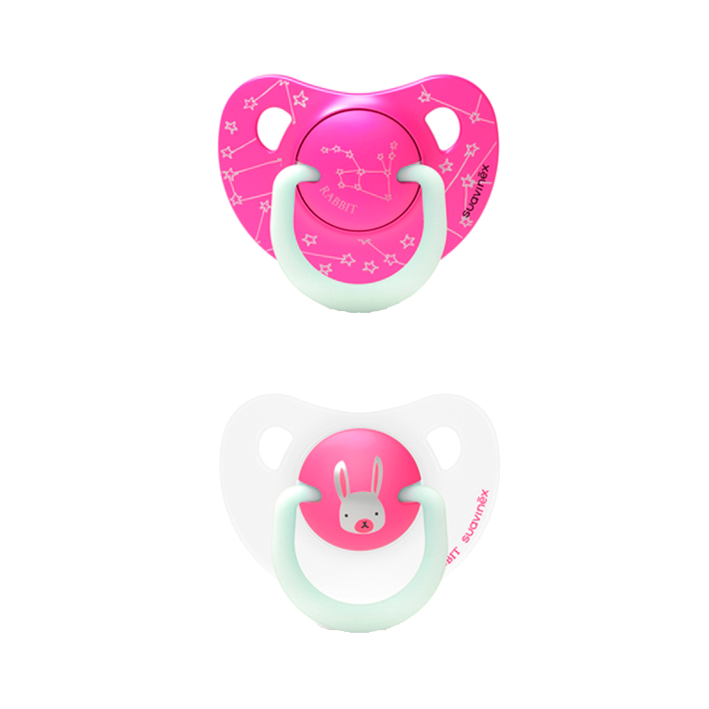 Suavinex Night & Day Chupete Silicona 0-6m 2 unidades Rosa