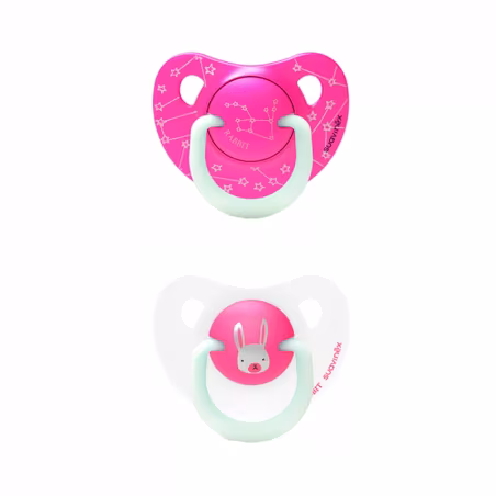 Suavinex Night & Day Pacifier Silicone 0-6m 2 units Rose