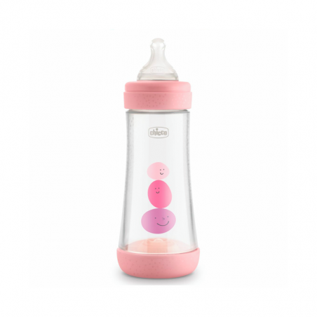 Bouteille Chicco Perfect5 Fast Flow 4m + 300ml Rose