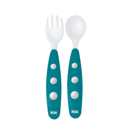NUK Easy Learning Juego de mini cubiertos 8m+ Azul NUK Easy Learning Juego de mini cubiertos 8m+ Azul