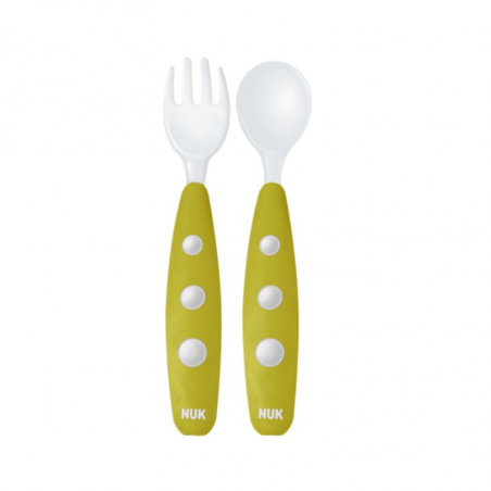 Ensemble de mini couverts NUK Easy Learning 8m+ Jaune Ensemble de mini couverts NUK Easy Learning 8m+ Jaune