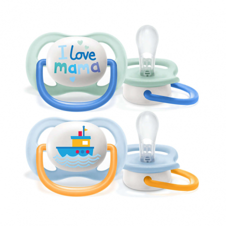 Philips Avent Sucettes Ultra Air Happy 0-6M Bleu