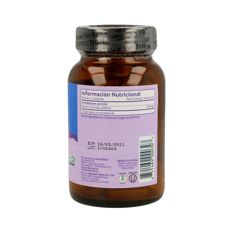 Organic India Brahmi-Gotu Kola 90 Capsules
