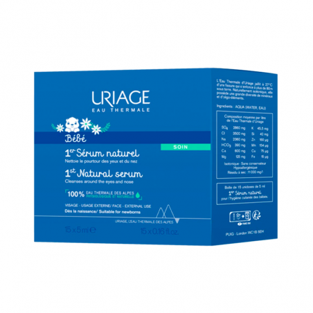 Uriage Bébé 1st Natural Serum for Cleansing Eyes and Nasal Mucosa 15x5ml