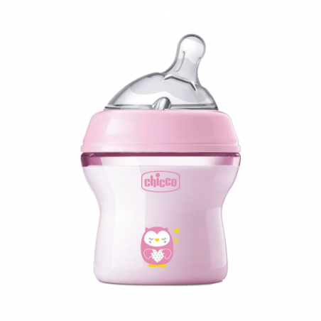 Chicco NaturalFeeling Biberon Débit Normal +0m 150ml Rose