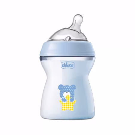 Chicco NaturalFeeling Biberon Débit Moyen +2m 250ml Bleu