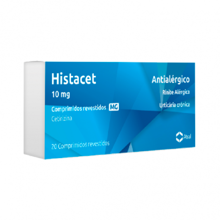Histacet 10mg 20 comprimés Histacet 10mg 20 comprimés