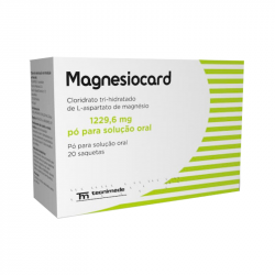 Magnesiocard 1229,6 mg Polvo para solución oral 20 sobres