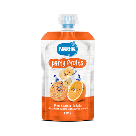 Nestlé Package Party Fruits Banane Orange et Biscuit 110g