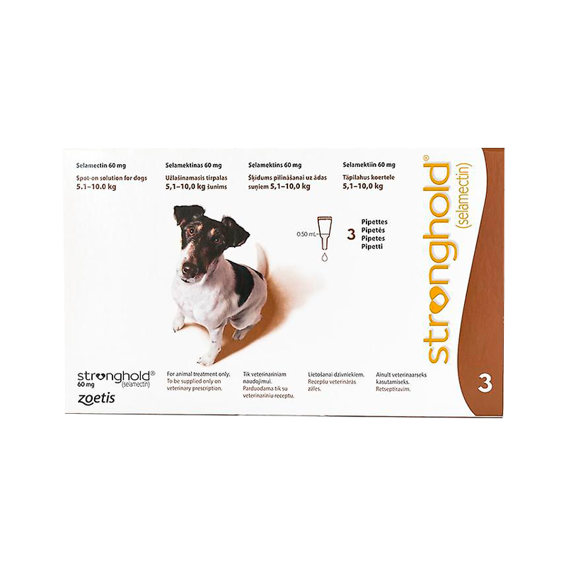 Stronghold 60mg (5.1-10kg) 3 pipettes