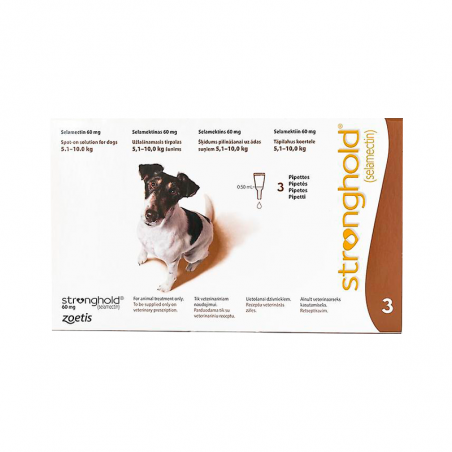 Stronghold 60mg (5.1-10kg) 3 pipettes