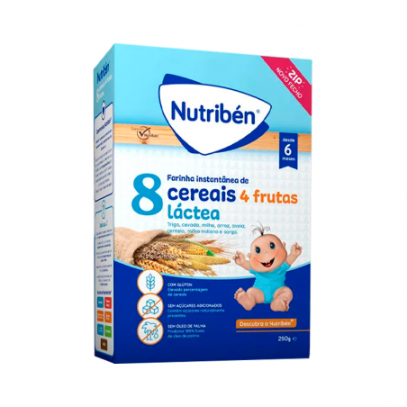 Nutribén Papa 8 Cereales y 4 Lácteos Frutas 250g