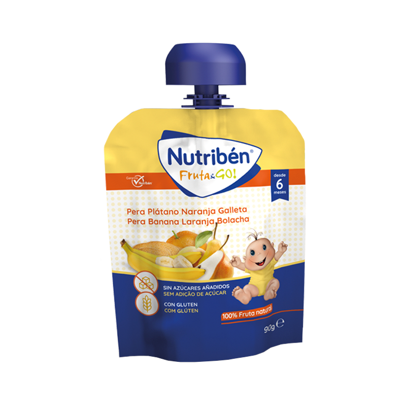 Nutribén Fruta & Go Pear, Banana, Orange and Wafer 90g