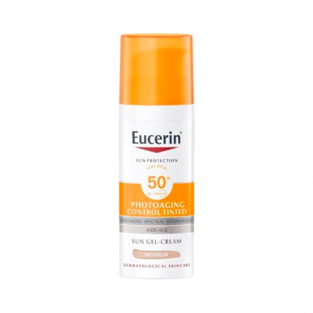Eucerin Sun Photoaging Control Teinté SPF50+ Gel-Crème Ton Moyen 50ml