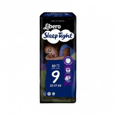 Libero Sleep Tight Absorbent Underwear Size 9 Medium 10pcs