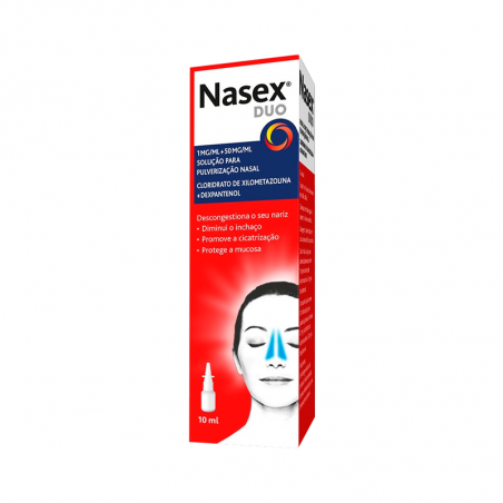 Nasex Duo 1mg/ml+50mg/ml Solução para Pulverização Nasal 10ml