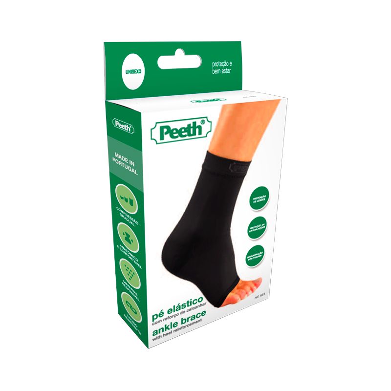 Pie Elástico Peeth Negro L
