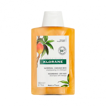 Klorane Shampooing Mangue Cheveux Secs 200 ml