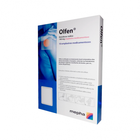 Olfen 140mg 10 emplâtres médicamenteux Olfen 140mg 10 emplâtres médicamenteux